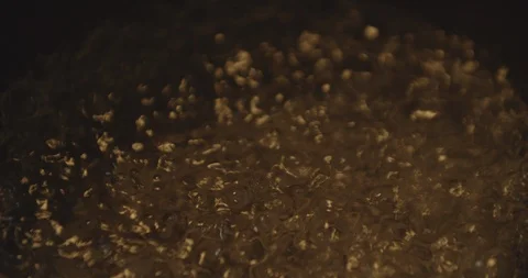 4K Water Boiling In A Pot Closeup Slow Motion Stockbeeldmateriaal 108444930