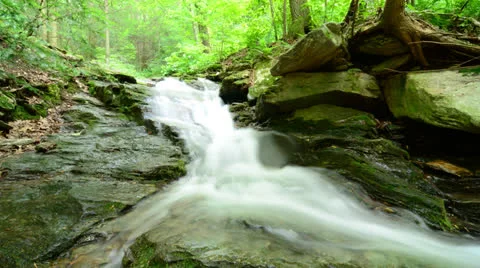 4K Waterfall Jib Shot Stock Footage 22976031