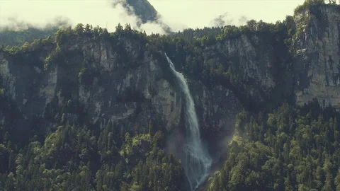4k Waterfall Meiringen Stock Footage 78801214