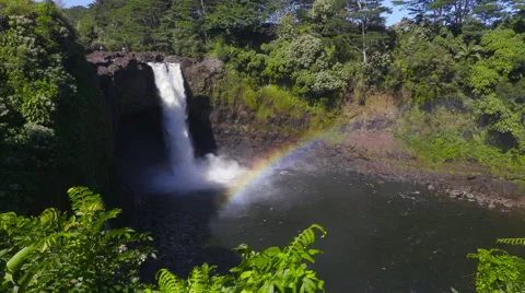 4K Waterfalls Forest Rainbow 01 動画素材 58940324