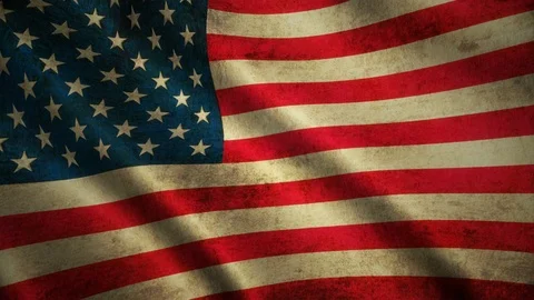 4K Waving flag of United State of America loop-able and detailed fabric texture. Stock Footage 76138144