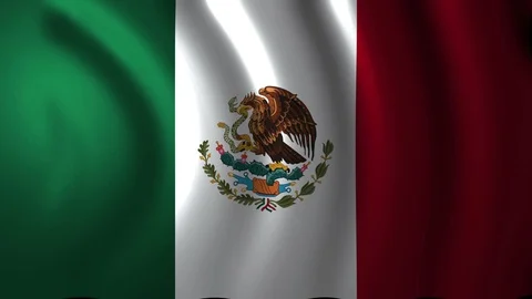 4K Waving Mexican Flag Animation |Loopa... | Stock Video | Pond5