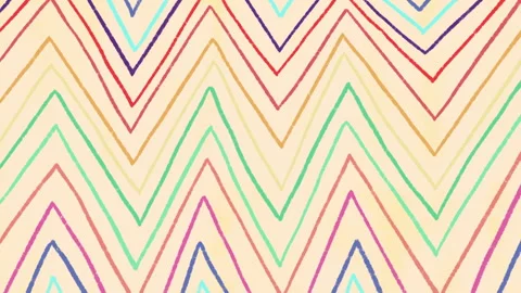 4K wavy line pencil texture background. Colorful pencil texture sketch zigzag li Stock Footage 279492175