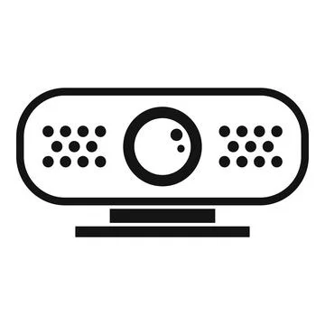 4k web camera icon simple . Video, photo camcorder Stock Illustration