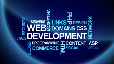 4k Web Development Animated Tag Word Clo... | Stock Video | Pond5