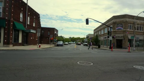 4k Westfield New Jersey timelapse, NYC Suburbs - Small town - Streets Stock Footage