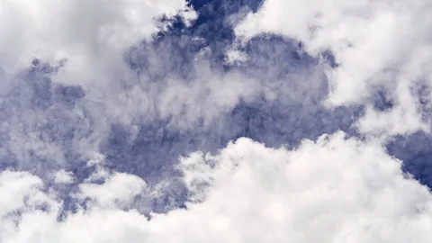 4k white cloud on blue sky, cloudy summer. Stock Footage 121288187