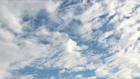 4k white cloudes moving slowly across blue sky Stock Footage 91217087