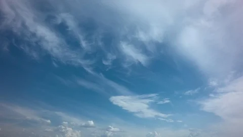 4K White Clouds Blue Sky Time Lapse Stock Footage 91896498