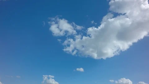 4K White Clouds Blue Sky Time Lapse Stock Footage 91896584
