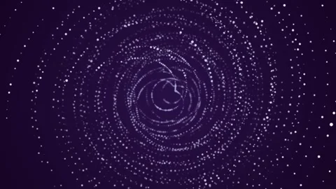 4k  white doted particles spiral motion background Stock-Footage 257611204