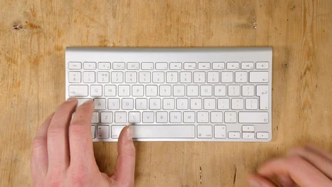 4K White male writing and typing on alu... | Stock Video | Pond5