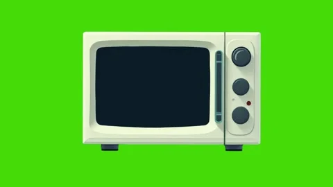 4k white microwave icon on green screen Stock Footage 289197667