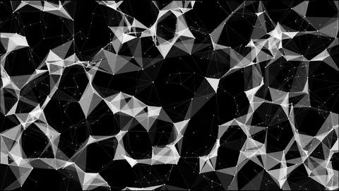 4K white plexus abstract pattern background Illustrazione stock