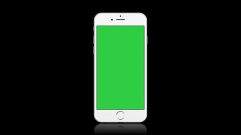 4K White Smartphone Mobile Screen Blank Illustration Stock Footage 75763456