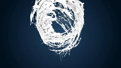 4k white splash like milk or white paint moves past the camera in slow motion on Stock Footage 121312267