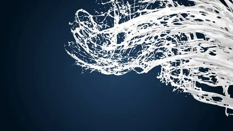 4k white splash like milk or white paint moves past the camera in slow motion on Stock Footage 121312437