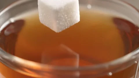 4K White Sugar Cube and Granulated Sweetener Close-Up Macro 库存影片 339275339