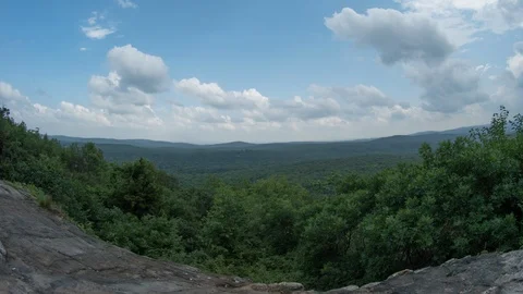 4K wide angle time lapse of cumulus clouds and blue sky with incoming storm 스톡 동영상 99088384