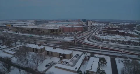 4K Wide Drone Orbit of Macy's At Mall Of America Bloomington MN Stock Footage 257418279