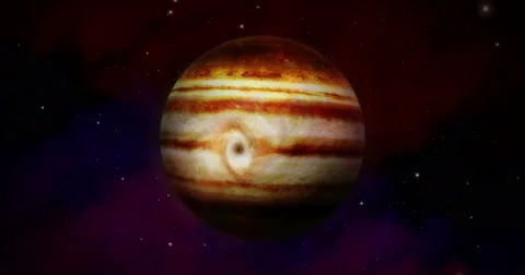 4K Wide Jupiter animated layers - Storm Stock Footage 49780385