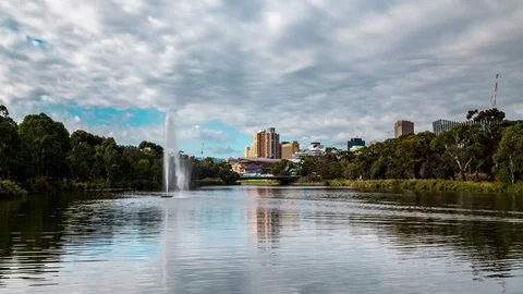 4K Wide Torrens River Timelapse Stock Footage 77016556
