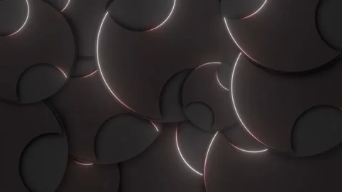 4K WihiteNeon Cylinders Background Loop Stock Footage 220270858