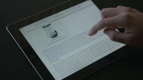 4K Wikipedia Browsing Tablet iPad Device 库存影片 42882562