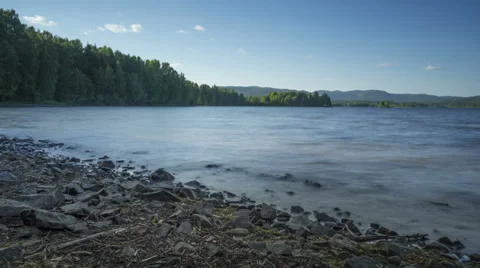 4k wilderness lake shore Stock Footage 38831425