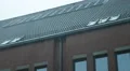 4k Wind and heavy rain on building roof thunderstorm street scene in german city 4k or 4k+ Resolution