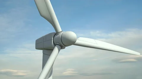 4K - Windmill - Alpha Channel, with &amp; without Sky background - Looping Stock Footage 149934847