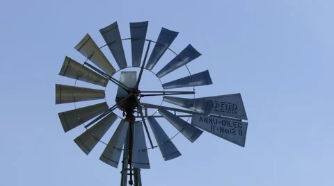 4K Windmill blowing in the wind 스톡 동영상 48272521