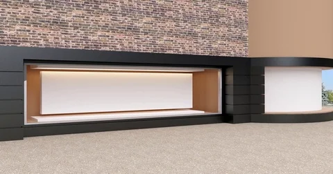 4k. The window of the store. Lightboxes 스톡 동영상 76121020