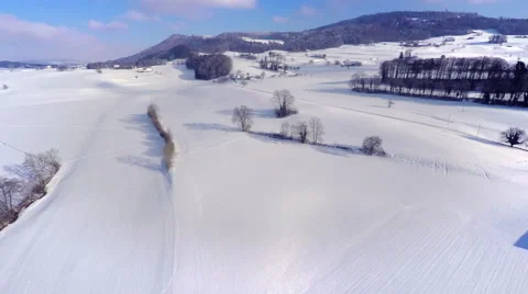 4K Winter Aerial Stock Footage 45554508