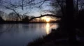 4k Winter sunset over frozen lake hidden nature reserve 4k or 4k+ Resolution
