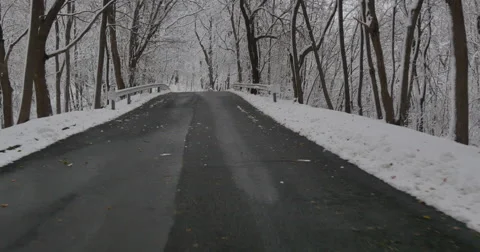 4K, Winter upstate roads, 2014 Stockbeeldmateriaal 47059872