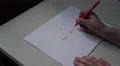 4K woman writing I LOVE YOU and correct it to I HATE YOU, mixed message 4k or 4k+ Resolution
