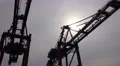 4k Working cranes and container ship in Hamburg harbour 4k or 4k+ Resolution