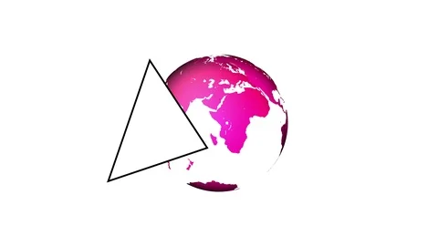 4K World Animation - Triangle |Loopable Stock Footage 113511820