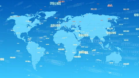 4k World connections with lines path,global map.Digital data,Business figures. 库存影片 97331676