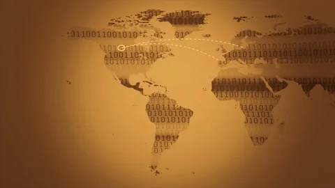 4K World Connections With Lines Path,global Map.digital Data,business Figures. Stock Footage 106553653
