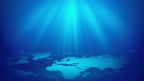 4K World Map Data and Global News Broadcast Loop Stock Footage 319889644