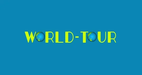 4K World Tour Animation Stock Footage 111178562
