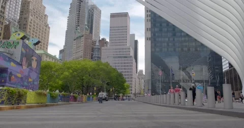 4K - World Trade Center Path Station, New York City downtown, Manhattan Stock Footage 205039156