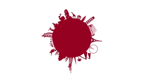 4K World Travel Animation |Loopable Stock Footage 108388446