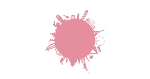 4K World Travel Animation |Loopable Video stock 111376581