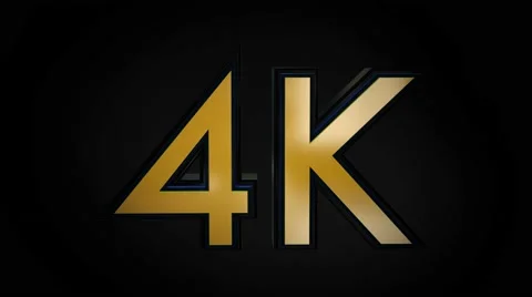 4K Yellow 3D Text Motion Graphic Animation - 4K Resolution Ultra HD UHD Stock Footage 42579635