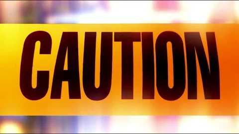 4K Yellow Caution Tape Warning, Safety Scene Barrier Sign, Danger Video stock 75454692