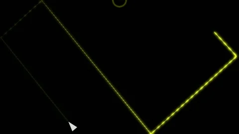 4K Yellow Laser Beam Bounce Loop on Black Background Stock Footage 336168135