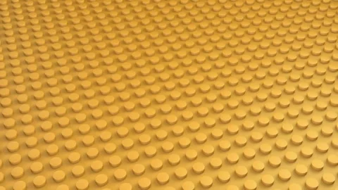 4k yellow toy building bricks geometric rotating background, 3d animation Stock-Footage 274037704